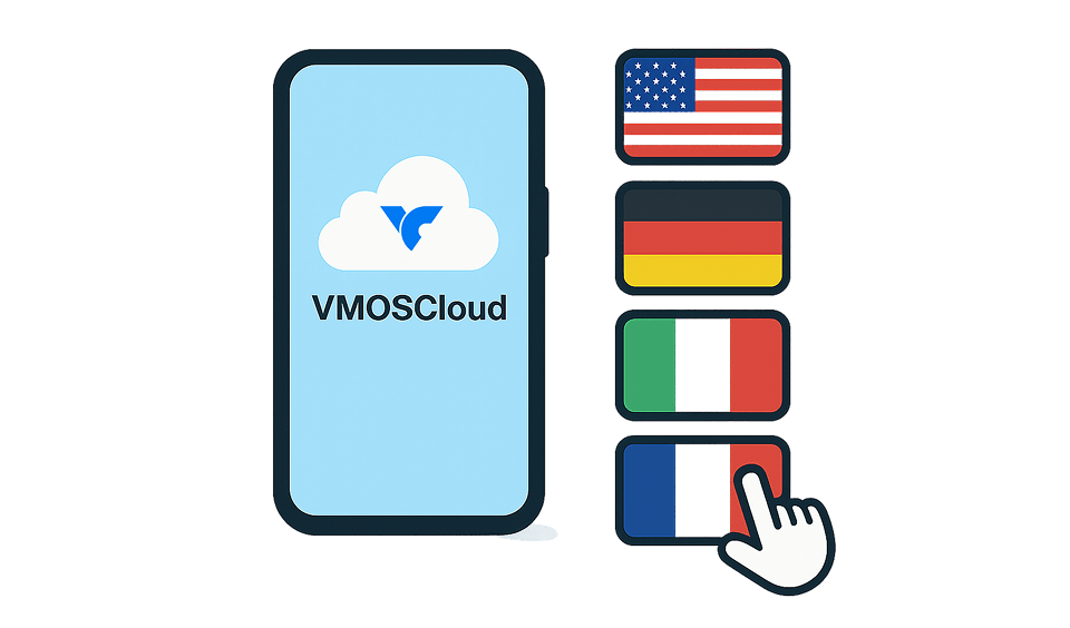 cloud phone locates in different countries